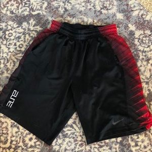 Men’s Black and Red Nike Elite Athletic Shorts